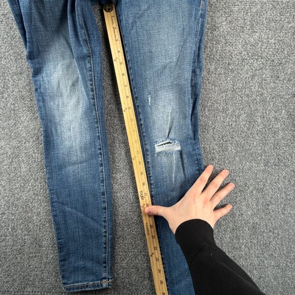 True Religion Halle Mid Rise Super Skinny Jeans Stretch Size 28x27.5 Blue Urban - Picture 6 of 15